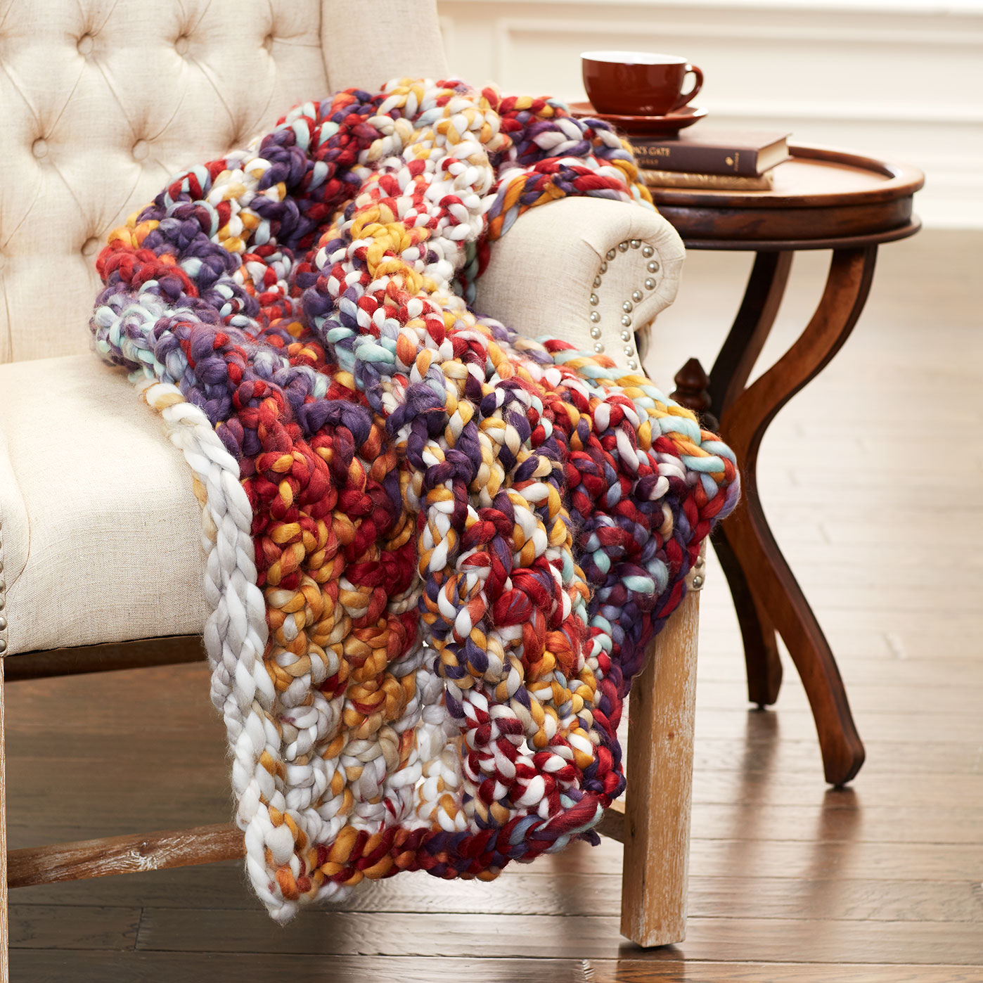 Loops & Threads® Chunky Finger Crochet Lap Blanket